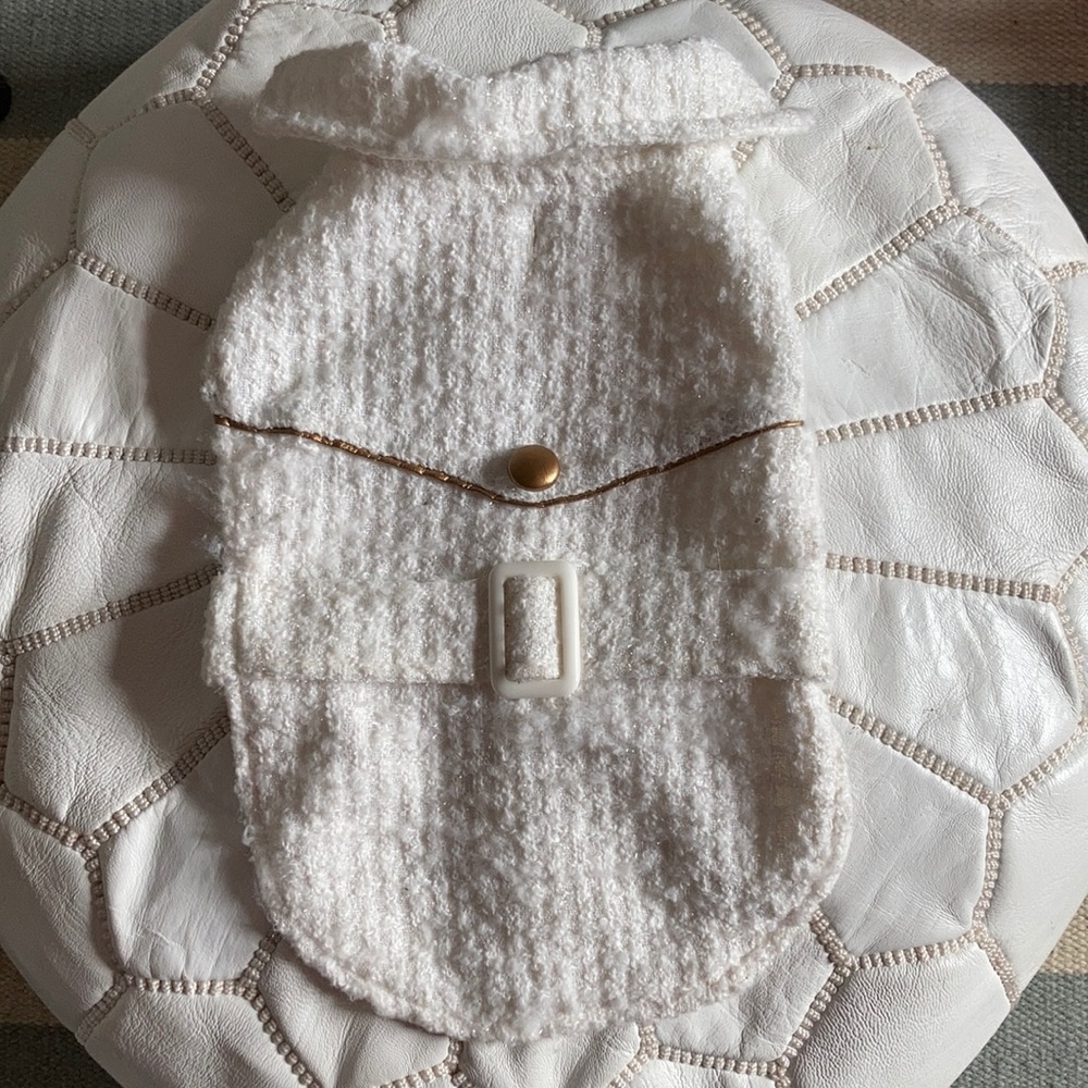 Simply Pooch white boucle jacket size Medium